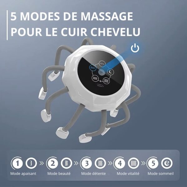 Pieuvre pour le massage du cuir chevelu : 5 modes d'utilisation