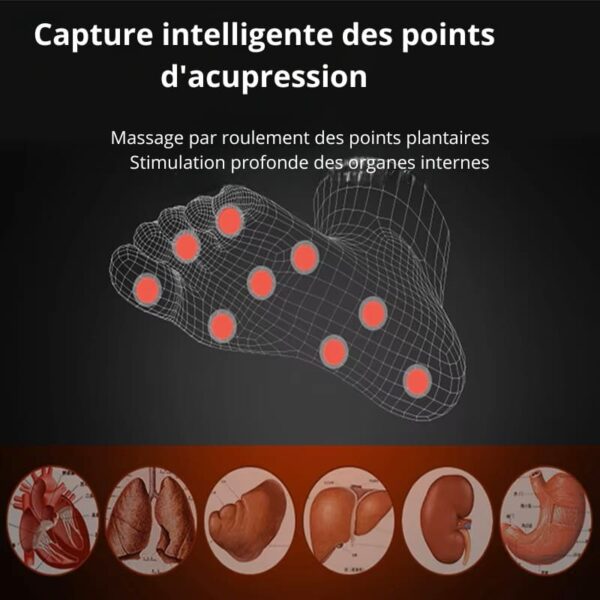 Tapis EMS de massage pour les pieds : capture intelligente des points d'acumpture