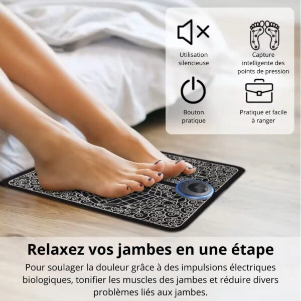 Tapis EMS de massage pour les pieds : relaxation en une étape